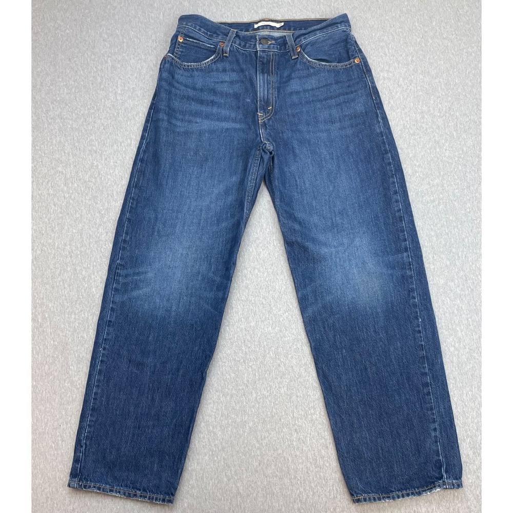 Levis Jeans Womens 28 x 30 Blue 100% Cotton Dad Fit Baggy High-Rise